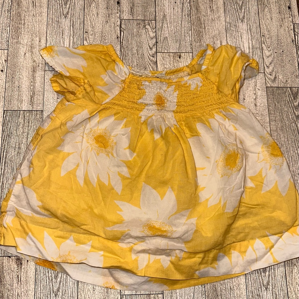 Gap Yellow Floral Kids Top -2T